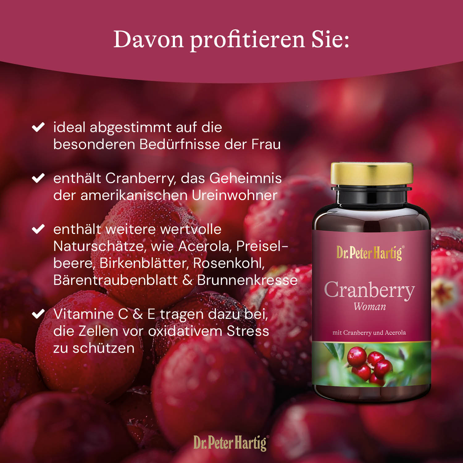 Cranberry Woman Kapseln Ermäßigte Mehrwertsteuer Dr. Peter Hartig