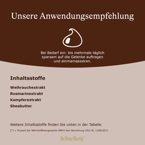 Geh & Lenke Weihrauchcreme Standard Mehrwertsteuer Dr. Peter Hartig