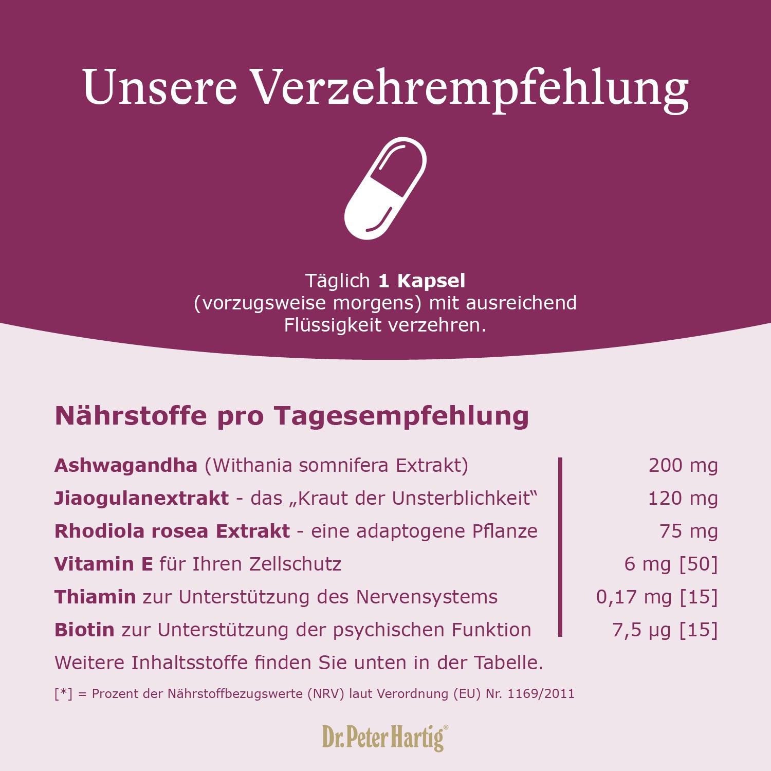 Nervenkraft Kapseln Ermäßigte Mehrwertsteuer Dr. Peter Hartig