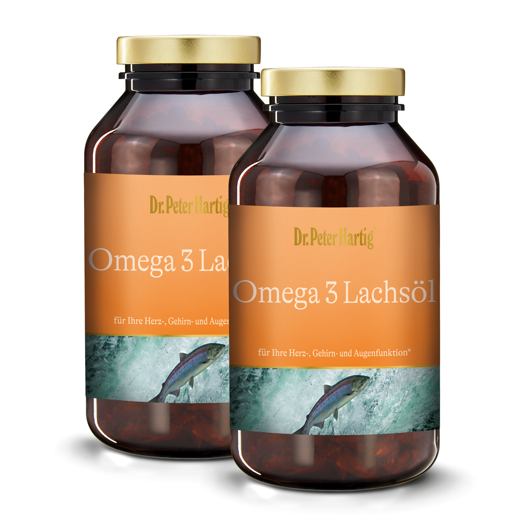 Omega 3 Lachsöl Ermäßigte Mehrwertsteuer Dr. Peter Hartig 2 x 250 Kapseln