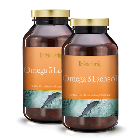 Omega 3 Lachsöl Ermäßigte Mehrwertsteuer Dr. Peter Hartig 2 x 250 Kapseln