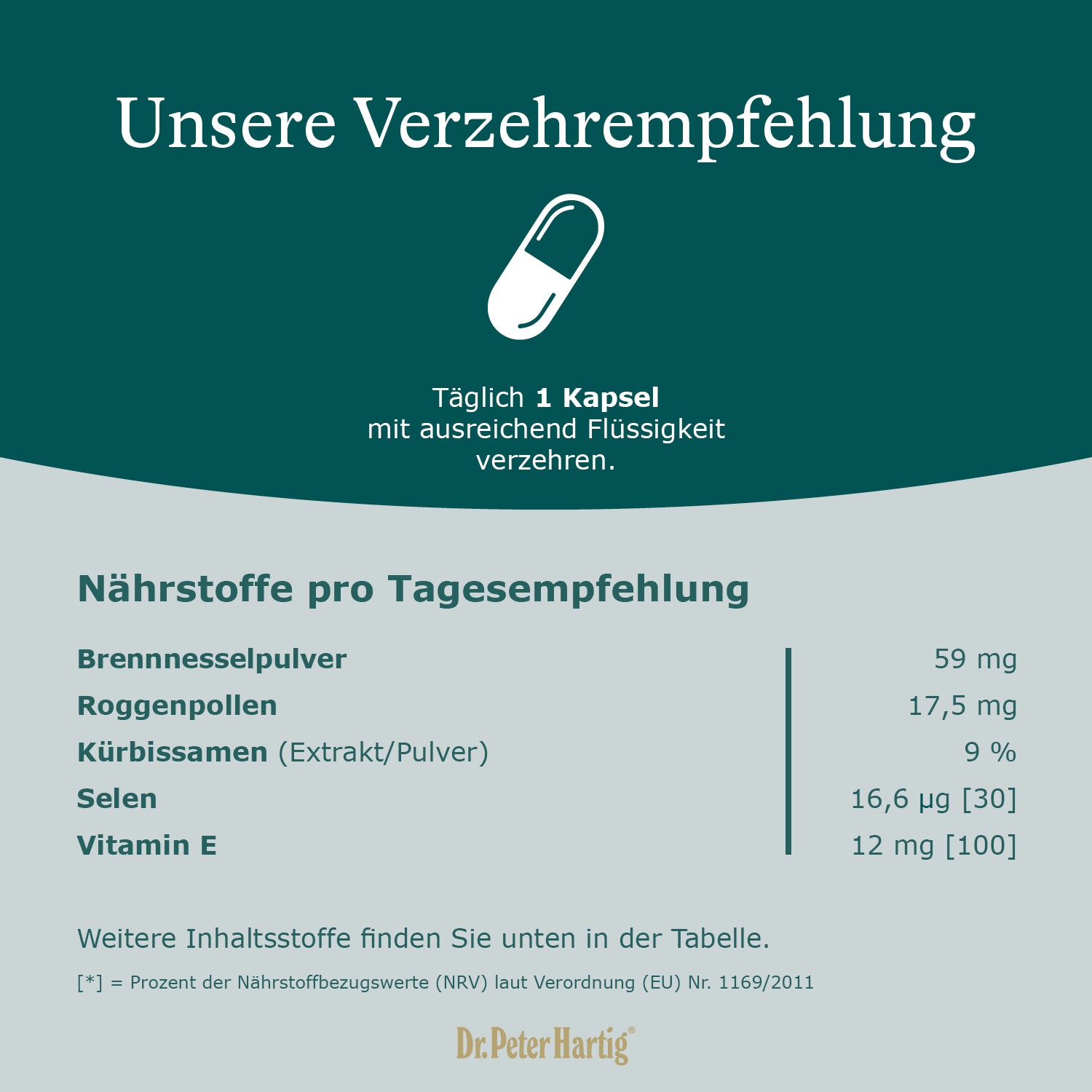 ProstaNatur Plus Ermäßigte Mehrwertsteuer Dr. Peter Hartig