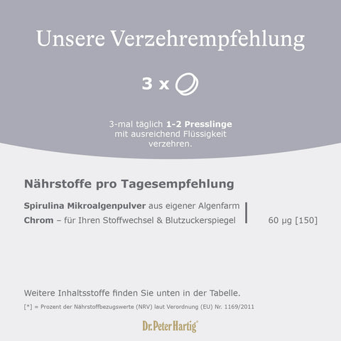 Spirulina Chrom Ermäßigte Mehrwertsteuer Dr. Peter Hartig