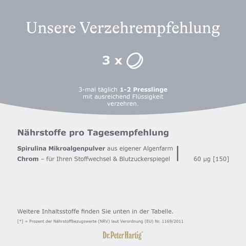 Spirulina Chrom Ermäßigte Mehrwertsteuer Dr. Peter Hartig