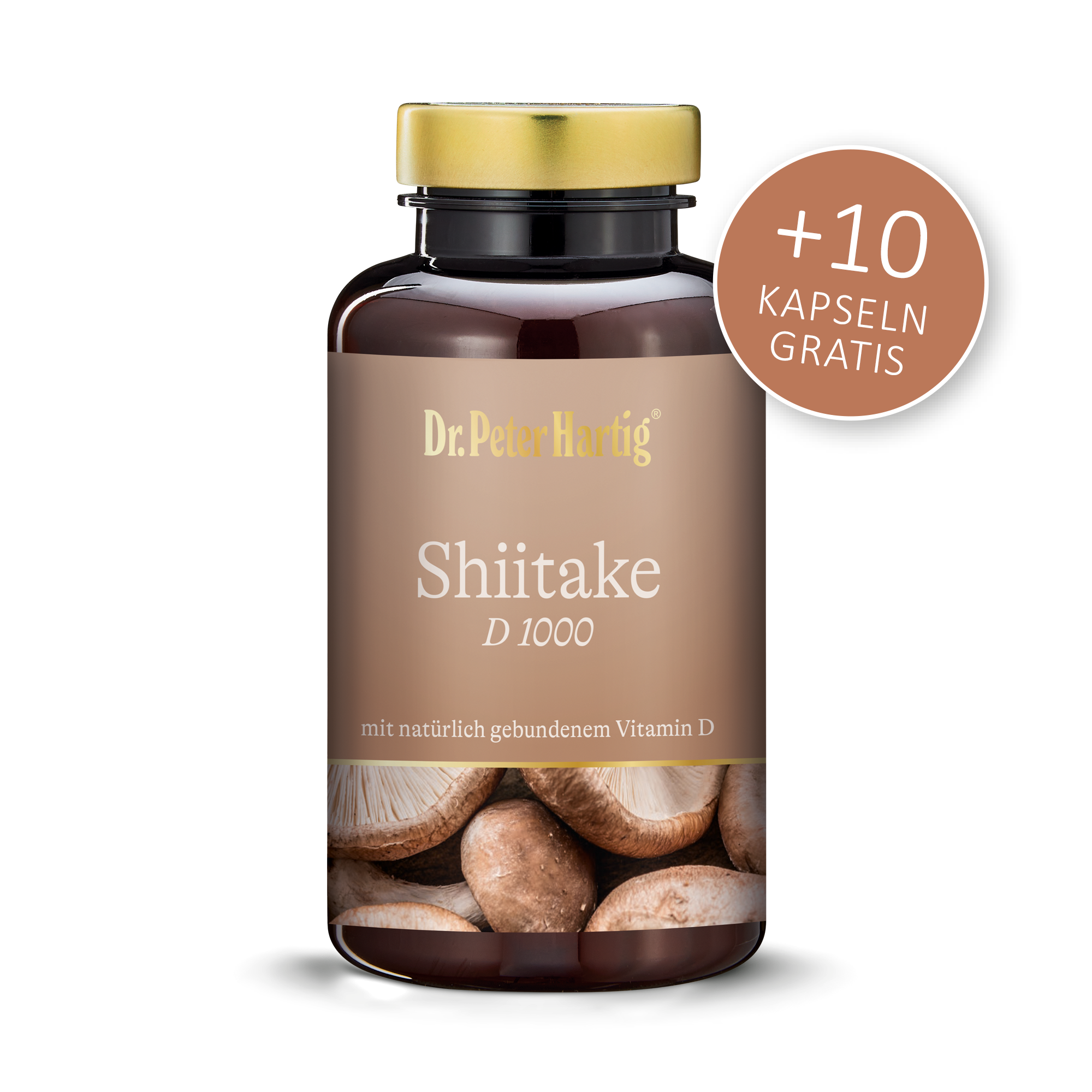Shiitake D 1000 Ermäßigte Mehrwertsteuer Dr. Peter Hartig 120 + 10 Kapseln